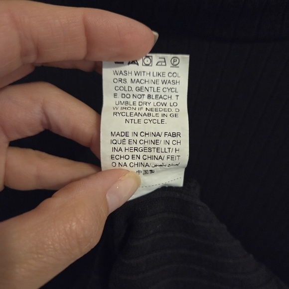 Shein Women Basics Mock Neck Rib Knit Solid Stretch Long Sleeve Top Size Medium - Picture 6 of 7